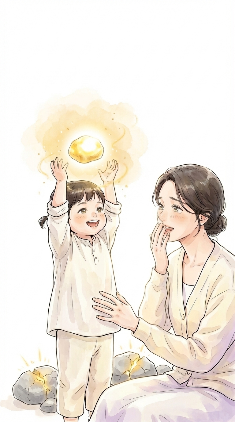 엄마, 여기 무거워?