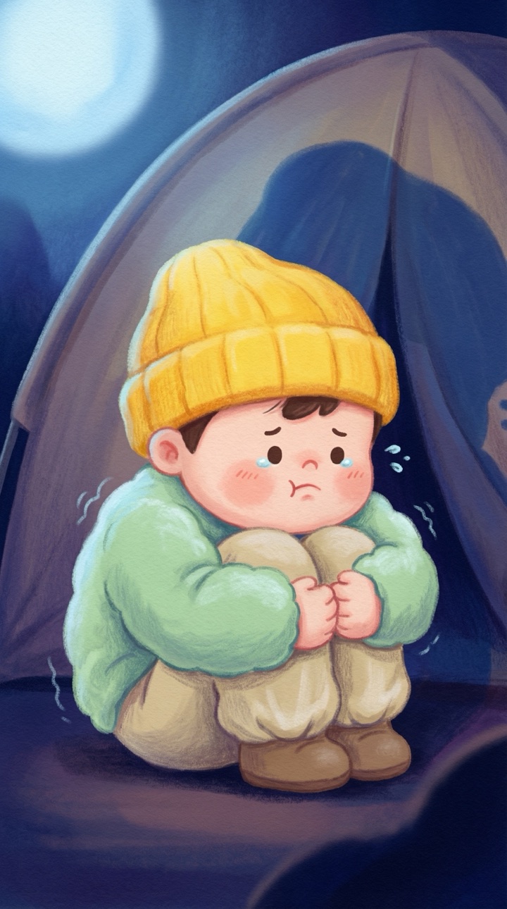 동화 장면 3: 그러던 어느 캄캄한 밤, 달님도 숨고 바람 소리조차 들...